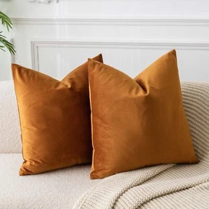 Velvet Throw Pillow Covers for Sofa Couch BedDecorative Soft Pillow Cases Set... - Picture 1 of 6