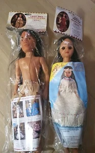 VTG Fibre Craft Native American Indian Chief and Princess Doll bonus beading kit - Picture 1 of 9