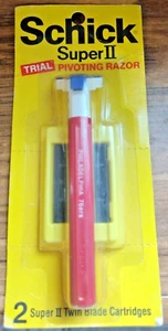 Vintage NBA 76ers Schick Super II Plus Trial Pivoting Razor w/ 2 Blades UNOPENED - Picture 1 of 5