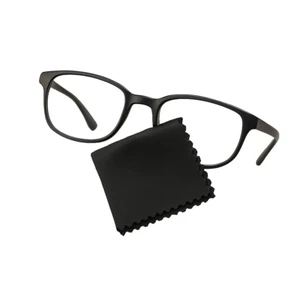 Paño de limpieza de 2 piezas para lentes de cámara con pantalla de teléfono y gafas - negro - Imagen 1 de 1