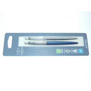New Parker Jotter Duo Ballpoint+Gel Pen Royal Blue Chrome Trim Medium .7mm / M - Picture 1 of 1