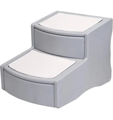 Pet Gear Easy Step II Pet Stairs, 2 Step for Cats/Dogs up to 150 Pounds, Gray - Image 1 of 3