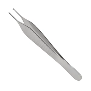 Fórceps de tejido Adson, 4,75", rectos, 1 x 2 dientes, premium - Imagen 1 de 1