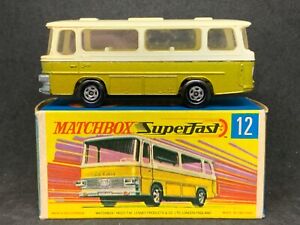 MIMB Matchbox Superfast MB12 B2 Setra Coach (Gold) with Type G Box