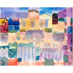 Paul Klee, Garden in St. Germain, Tunis 1914, Lustre Canvas Print, 24" x 30" - Picture 1 of 10
