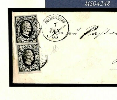 Germany States SAXONY Cover 1855 Superb *Nossen* CDS ½ng Signed {samwells}MS4248 - Image 1 of 4