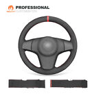 Black Synthetic Suede Car Steering Wheel Cover for Chevrolet Niva Opel Corsa 