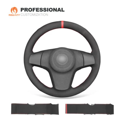 Black Synthetic Suede Car Steering Wheel Cover for Chevrolet Niva Opel Corsa  - Image 1 of 4