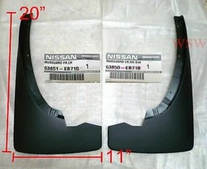 GENUINE FRONT SET 4x4 4WD MUD FLAP GUARD FOR NISSAN FRONTIER NAVARA D40 2004-15 - Picture 1 of 3
