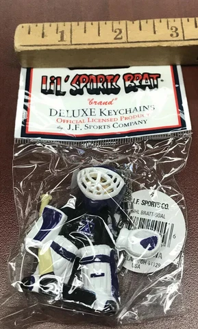 VTG NHL LA Los Angeles Kings Hockey Goalie Goal Tender Keychain Lil Sports Brat Cover