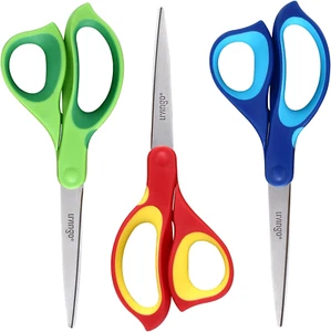 Left Handed Scissors All Purpose - 3 Pack 8.5 Inches Stainless Steel Sharp Adult - Picture 1 of 7