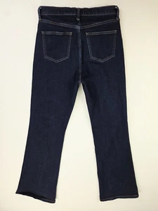 Uniqlo Size 27X29 Womens Flared Slim High Rise Kaihara Blue Denim 5 Pocket Jeans - Picture 1 of 12