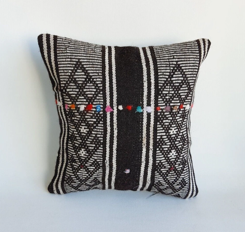 Capa de travesseiro almofada 16x16 Kilim, fronha asteca decorativa - Imagem 1 de 4