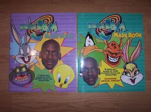 Space Jam Mask Books Michael Jordan Looney Tunes Good Condition Rare - Picture 1 of 2
