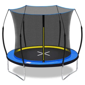 YC 8FT Trampoline Inner Safety Net Elastic Ropes Version Blue, for Outdoor - Picture 1 of 13