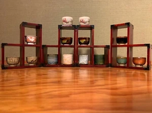 Vintage Japanese sake cup shot glass set - Picture 1 of 11