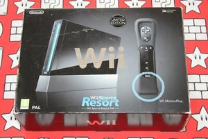 CONSOLA NINTENDO WII NEGRA WII SPORT RESORT PAK LIMITED EDITION BUEN ESTADO - Imagen 1 de 9