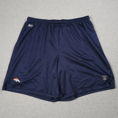 Pantalones Cortos Denver Broncos Hombres 2XL Azul Reebok NFL Entrenamiento Rendimiento Malla Elástica Foto 1 de 4