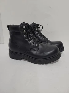 State Street SCHWARZ KUNSTLEDER WASSERDICHT ARBEIT WANDERN KNÖCHEL HERREN 6,5 W STIEFEL - Bild 1 von 5
