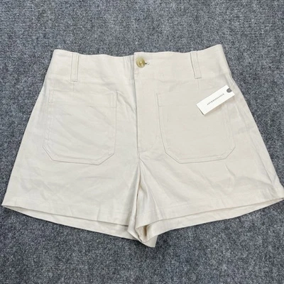 Шорты Anthropologie Maeve The Colette размер 30 льняное издание цвет слоновой кости НОВЫЕ с бирками - Изображение 1 из 4