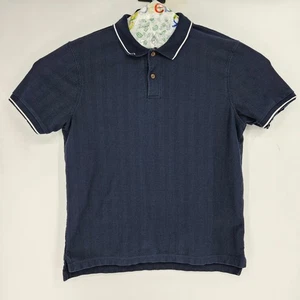 J Crew Poloshirt Herren Large Ruderer blau weiß Streifen Kragen Freizeit adrett - Bild 1 von 10