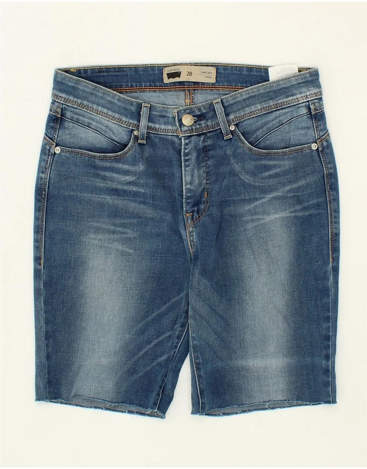 LEVI'S Womens Demi Curve Denim Shorts  W28 Medium Blue Cotton IG05 - Image 1 of 3