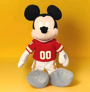 2012 Disney NFL Mickey Mouse Plush Kansas City Chiefs 00 Uniform Stuffed 17" - Picture 1 of 5
