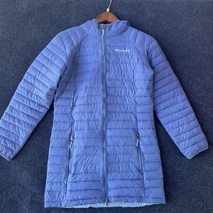Columbia Jacke Damen Large blau Omni-Heat lang Kapuze Puffer Parka isoliert - Bild 1 von 10