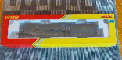 Hornby R3756 Early BR Class 9F Crosti Boiler '92028' BR Black Livery. Brand New. - Image 1 of 3