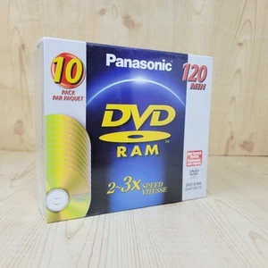 Panasonic DVD-RAM LM-AF120LU10 2-3speed 120min 4.7GB 10 PACK New Sealed - Afbeelding 1 van 7