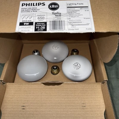 6 Pack Box Sylvania 65 Watt BR30 Light Bulb Track 130V Flood Bulbs New In Box - Image 1 of 4