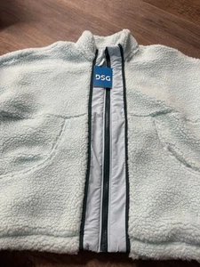 DSG Zip Up Jacket Fleece / Sherpa Feel NWT Girls Teal Color Size Youth XL - Picture 1 of 3