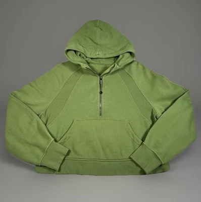 Sudadera con Capucha Lululemon Buceo Grande Media Cremallera Mujer M/L Verde Follaje Terry Algodón Foto 1 de 4