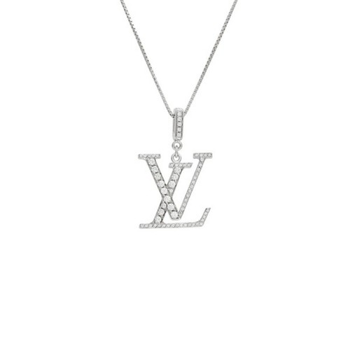 LOUIS VUITTON（LV） Collana Louis Vuitton Pandantif LV K18WG oro bianco usata YUKI 0