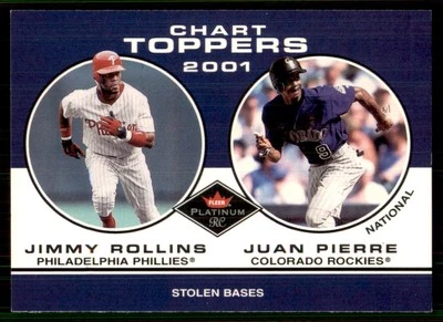 2001 Fleer Platinum #428 Jimmy Rollins Juan Pierre Phillie Rockies - Image 1 of 2
