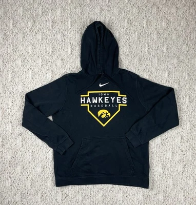 Sudadera con capucha polar negra talla grande para hombre Nike Iowa Hawkeyes club de béisbol  Foto 1 de 4