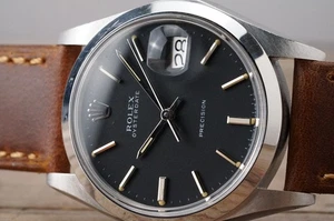 Serviced Vintage ROLEX OysterDate 6694 Black Refinished cal.1225 c.1974 #1468 - Picture 1 of 21
