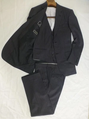 Brioni 3-Piece Suit 46C/36S W30 New 24K Gold Platinum Scabal Treasure Super150 - Image 1 of 4