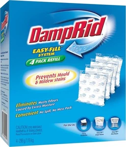 DampRid 10.5 oz Fragrance Free Absorber Easy Fill Refill oz, Blue/White - Picture 1 of 8