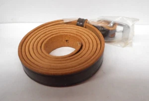 New Brown Leather Camera Strap--30 inches 3/8" Buckle is 1/2" Wide - Picture 1 of 4