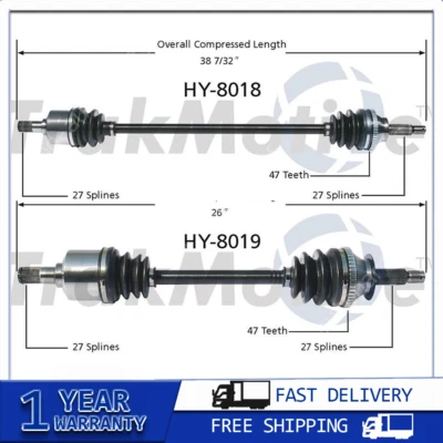 Juego de 2 ejes delanteros SurTrack CV para Hyundai Sonata Kia Optima 2,4 l Foto 1 de 4
