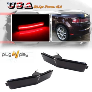 Smoked LED Red Rear Bumper Reflectors Side Marker Lights For 07-10 Lincoln MKX - Picture 1 of 11