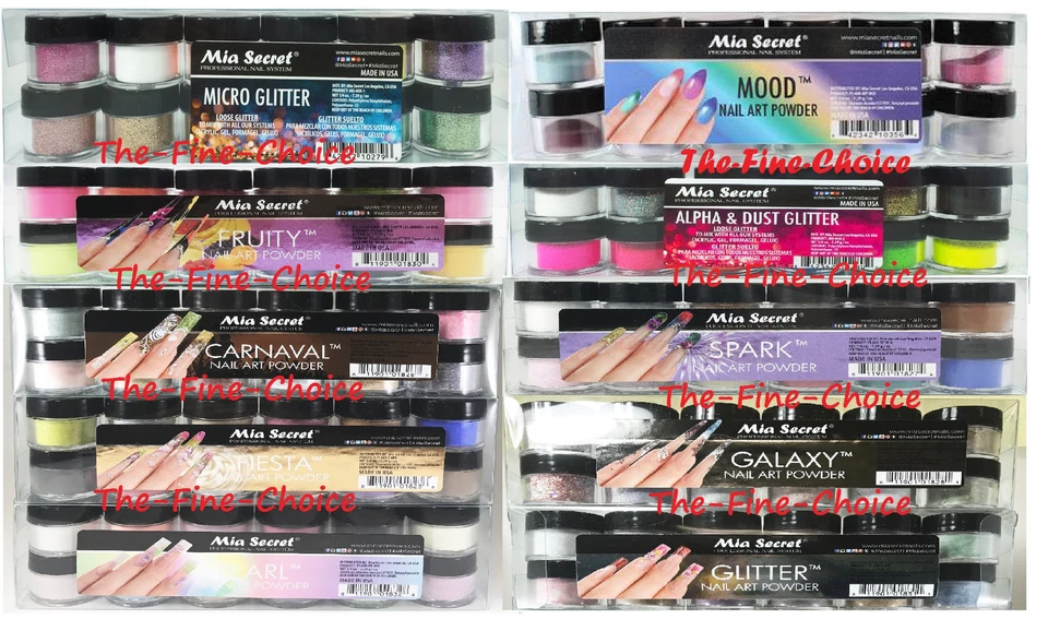 Mia Secret Acrílico Arte en Uñas Polvo Juego de 12 Colores o Color Único - ELIGE EL TUYO Foto 1 de 1