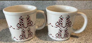 Cat Mugs Cups Set Of 2 Holds 16 Oz Red And Green Kitties Microwave Safe Magenta - Picture 1 of 6
