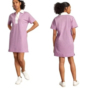 Everlane Dress Small Purple Collared Short Sleeve The Organic Cotton Polo NWT - Picture 1 of 12