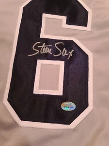 Steve Sax Certified Signed/Autographed Custom Yankees Jersey (Player Hologram) - Picture 1 of 6