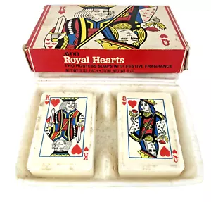 Set sapone vintage Avon Royal Hearts due hostess King Queen 3 oz ogni scatola originale - Foto 1 di 8