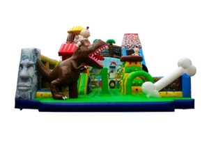 60x40x25 Commercial Inflatable Dinosaur Slide Obstacle Course Bounce We Finance - Picture 1 of 9