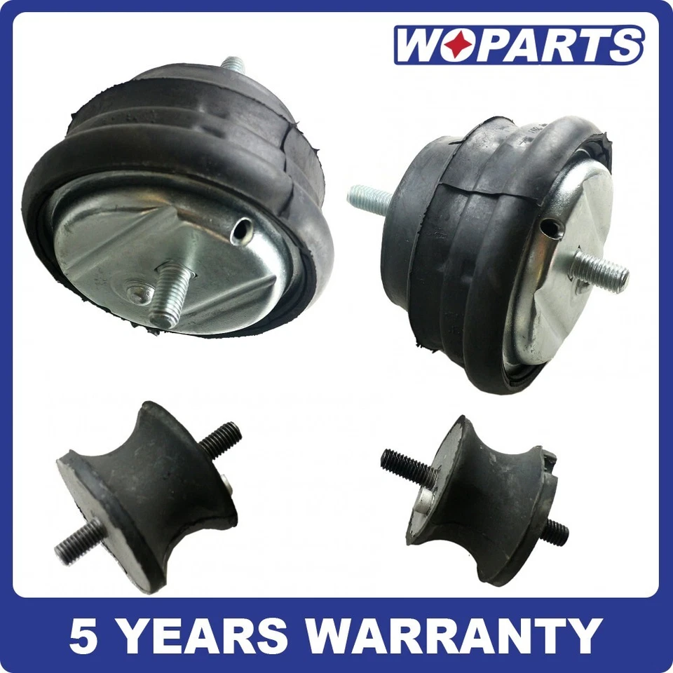 4 PIEZAS SOPORTES DE MOTOR + TRANSMISIÓN aptos para BMW E39 525i 528i 530i 22116754608+22316771221 Foto 1 de 4
