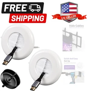 Durable In-Wall Cable Management Kit - 2-Pack with Flame Retardant Design - Picture 1 of 11